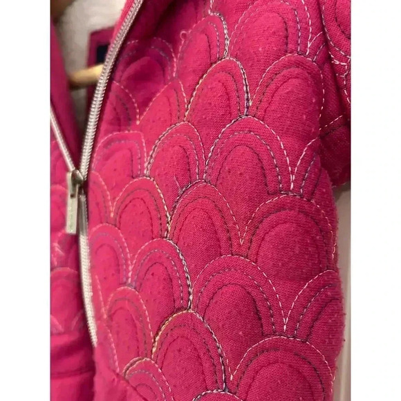 UNLIMITED TOO parka girls pink fleece lined scalloped stitching size 2T - Picture 3 of 8
